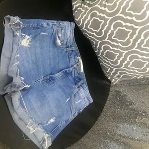 Zara Distressed Jean Shorts